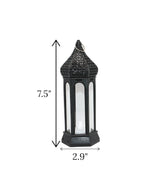 led candle lantern black china "7.5x2.9'
