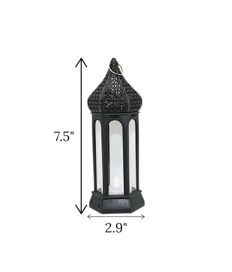 led candle lantern black china "7.5x2.9'