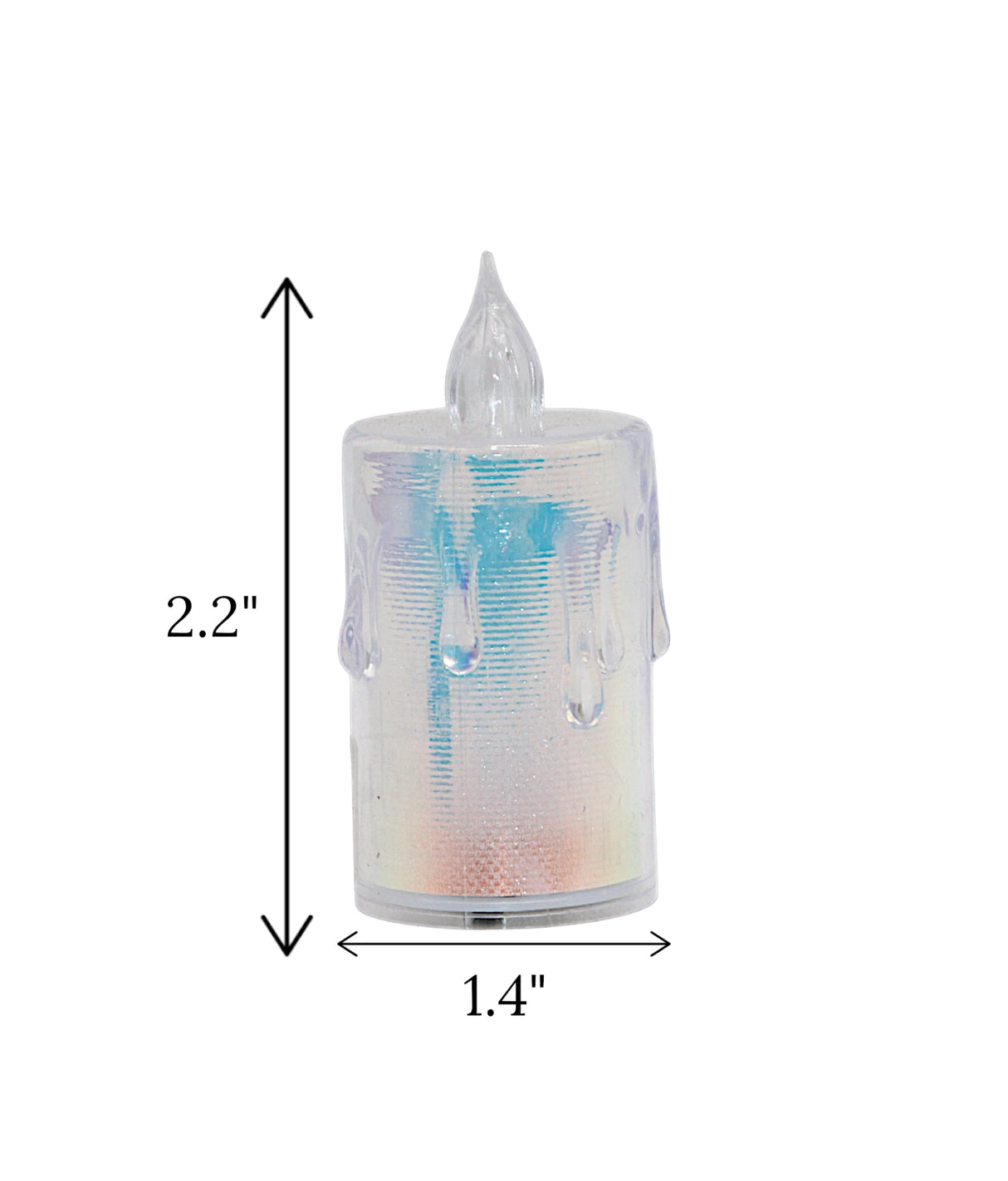 led candle multi shine large china "2.2x1.4"