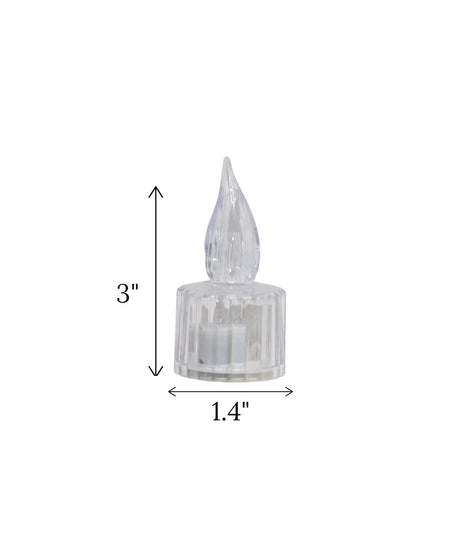 led candle transparent vertical stripe small china "3x1.4"