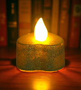 led candle heart glitter small china "2x1.5"