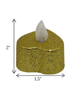 led candle heart glitter small china "2x1.5"