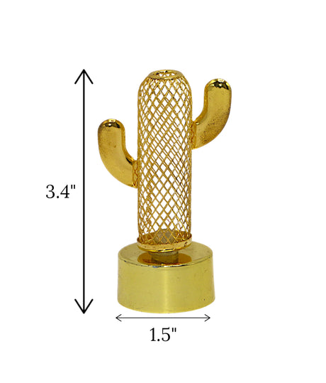 led candle cactus shape golden china "3.4x1.5"