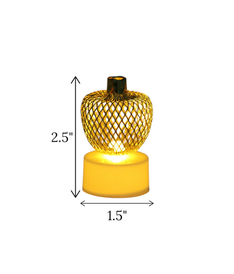 led candle apple shape golden china "2.5x1.5"