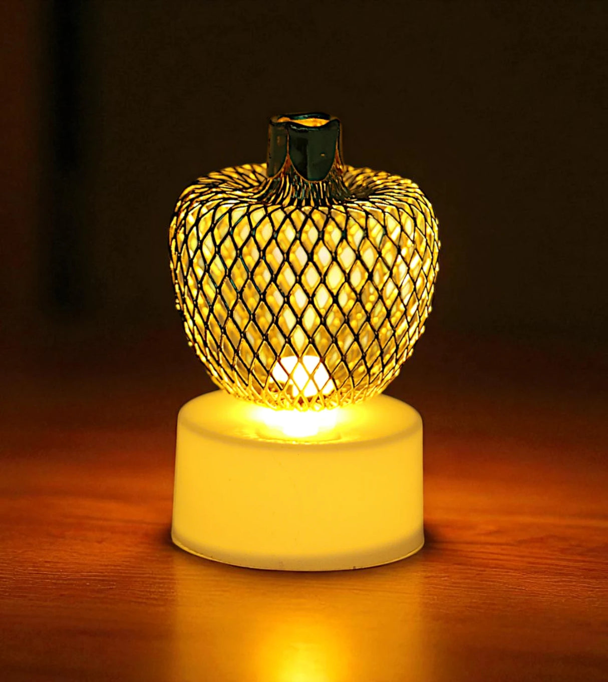 led candle apple shape golden china "2.5x1.5"
