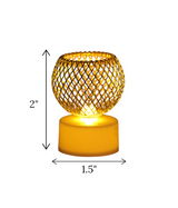 led candle & bowl net golden china "2x1.5"