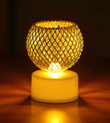 led candle & bowl net golden china "2x1.5"