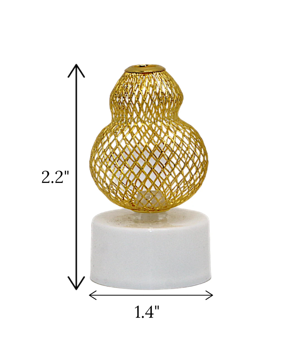 led candle suraahi golden china "2.2x1.4"