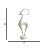 luxe antelope sculpture white 18"x7" china