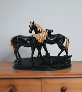 statue 2 horse black china