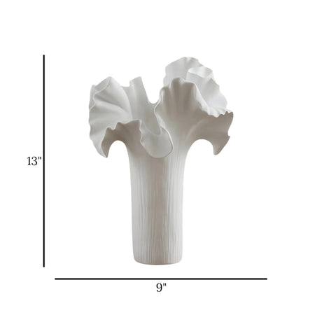 nordic art vase white 13"x9" china