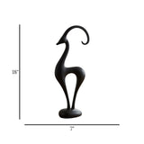 luxe antelope sculpture black 18"x7" china