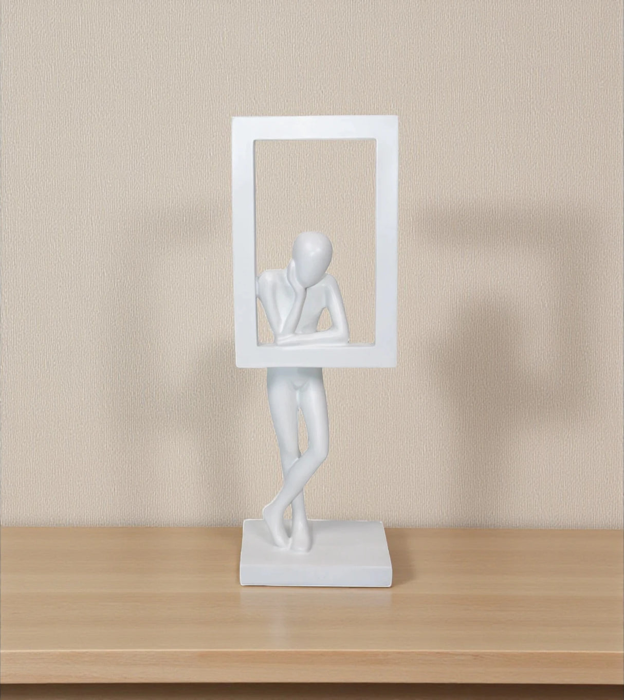 statue man standing rectangle white china