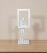 statue man standing rectangle white china