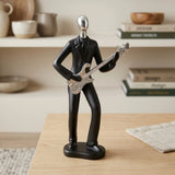 statue musician play guitar black 11''x3.5'' china