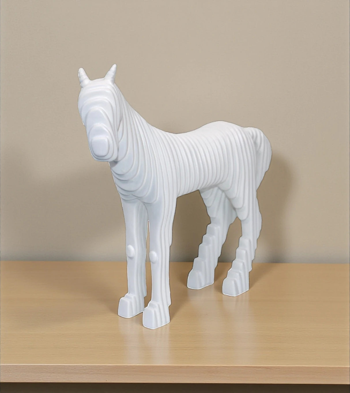artistic statue horse white china