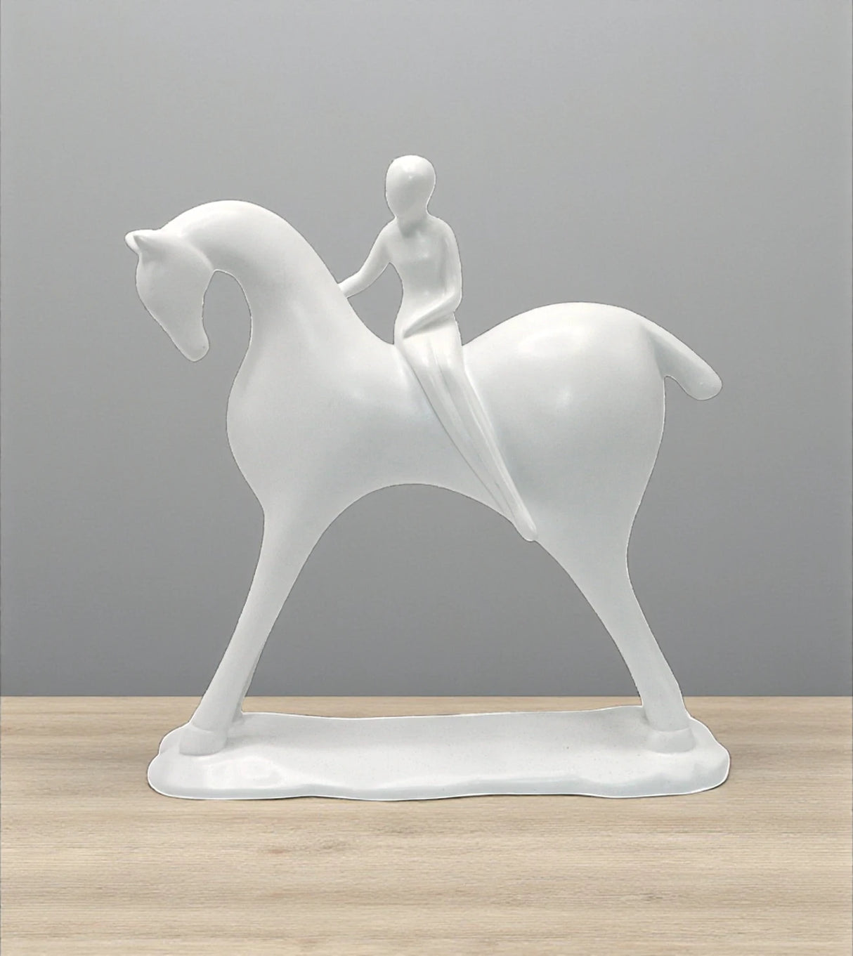 statue white horse with man china
