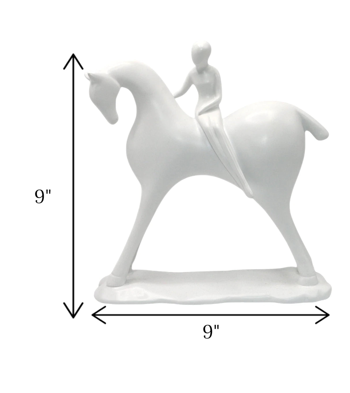 statue white horse with man china