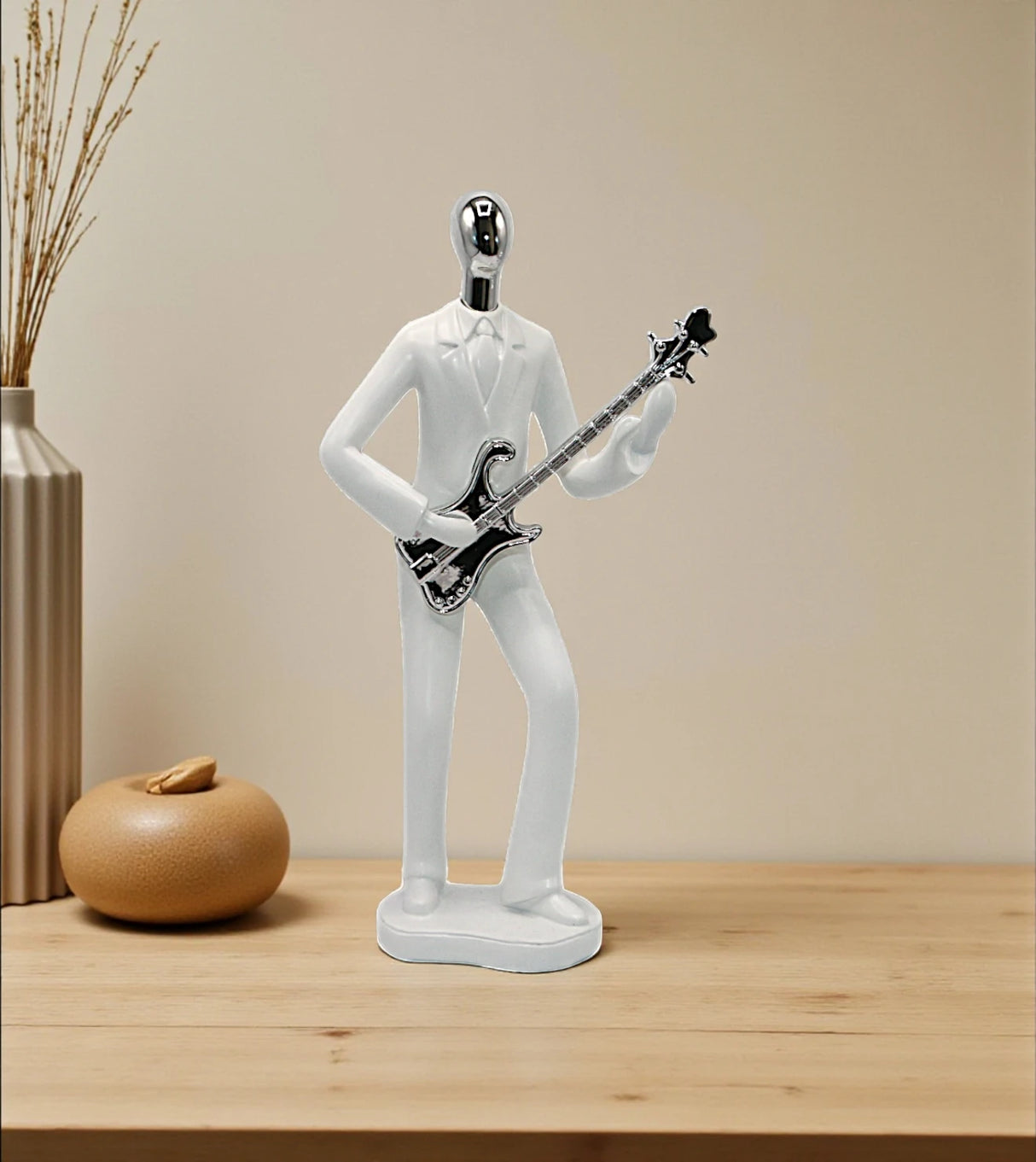 statue musician white china