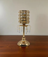 candle stand flower golden medium china "11.5x3.5"