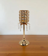 candle stand flower golden large china "13.5x3.5"