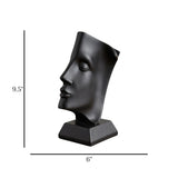 book face abstract sculpture black 9.5"x6" china