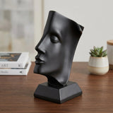 book face abstract sculpture black 9.5"x6" china