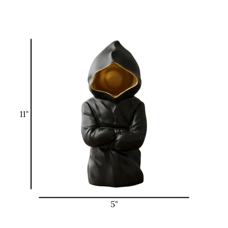 statue faceless decor black 11"x5" china