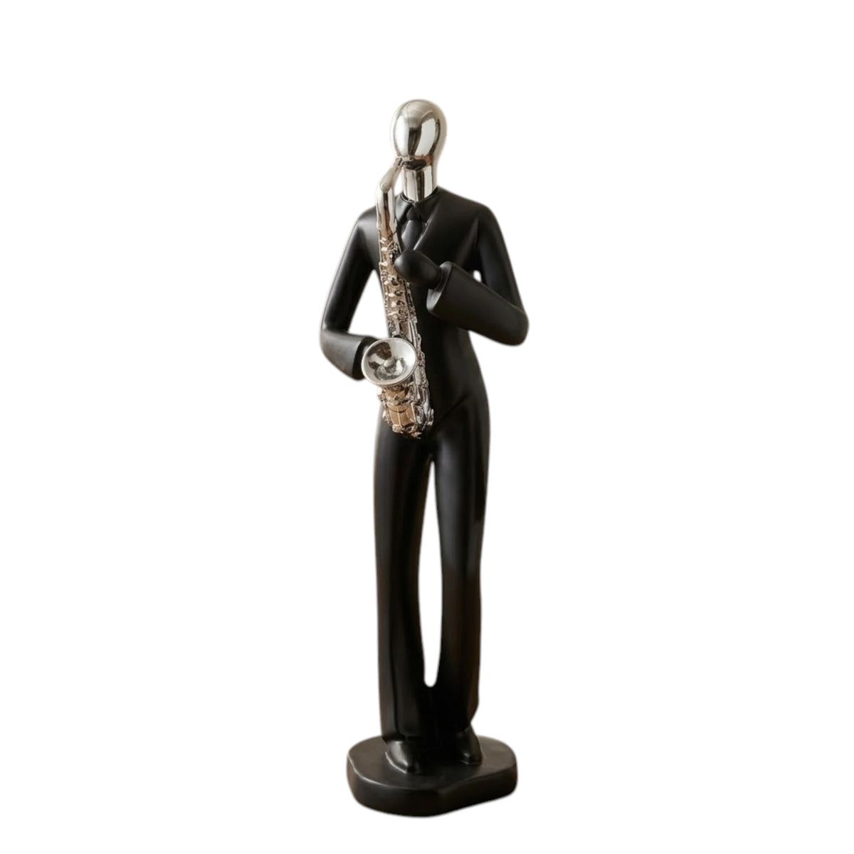 statue winomo musician black 11"x4" china