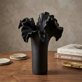 nordic art vase black 13"x9" china
