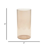 glass tube vase golden small 8''x4'' china