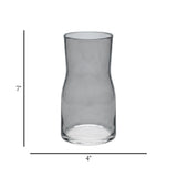 glass vase black small 7''x4'' china
