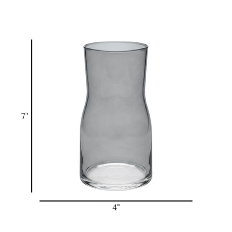 glass vase black small 7''x4'' china