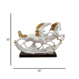 horse statue 3s white 10"x16" china