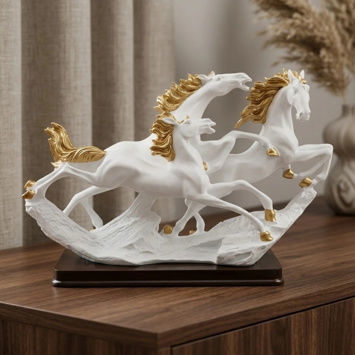 horse statue 3s white 10"x16" china
