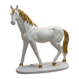 statue horse white & golden 9.5"x9" china