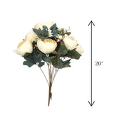 flower bunch white six flowers 20" china