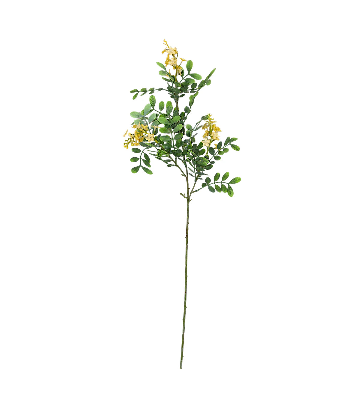 yellow flower branch with green leaves 32" china
