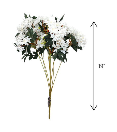 white artifical flower bunch 19" china