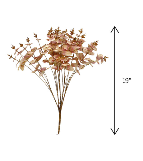 pink artifical leaf bunch 19" china