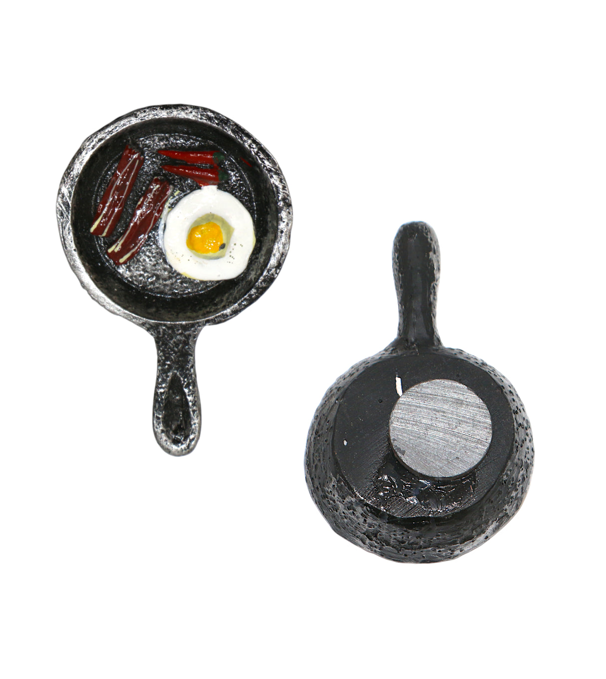 fridge magnet fry pan & egg china 1.8"x3"