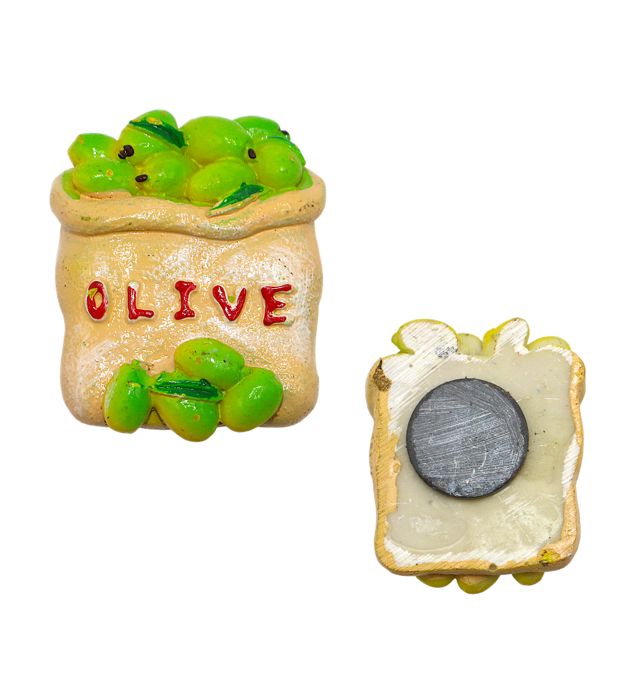 fridge magnet olive sack china 2.1"x1.6"