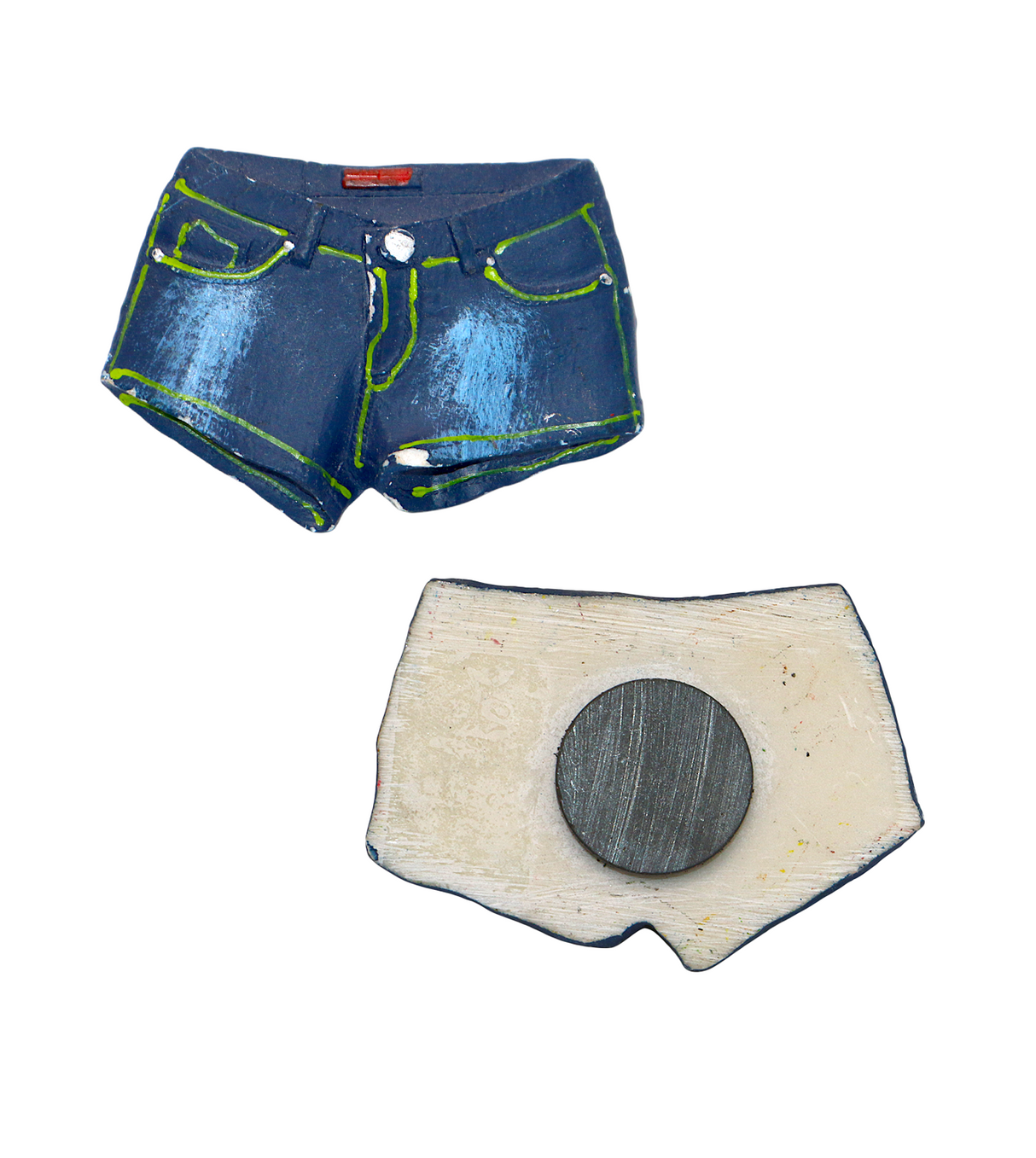 fridge magnet shorts blue china 2'x2.5"