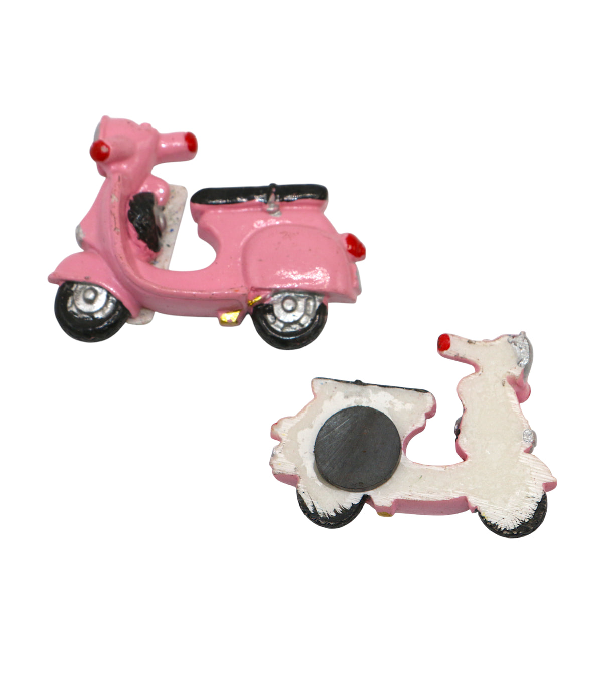fridge magnet scooty pink china 2"x2.5'