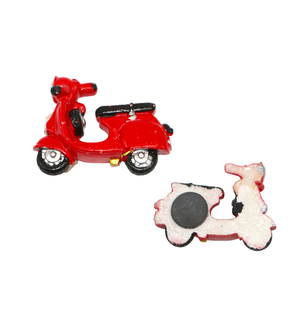 fridge magnet scooty red china 1.6"x2.5"