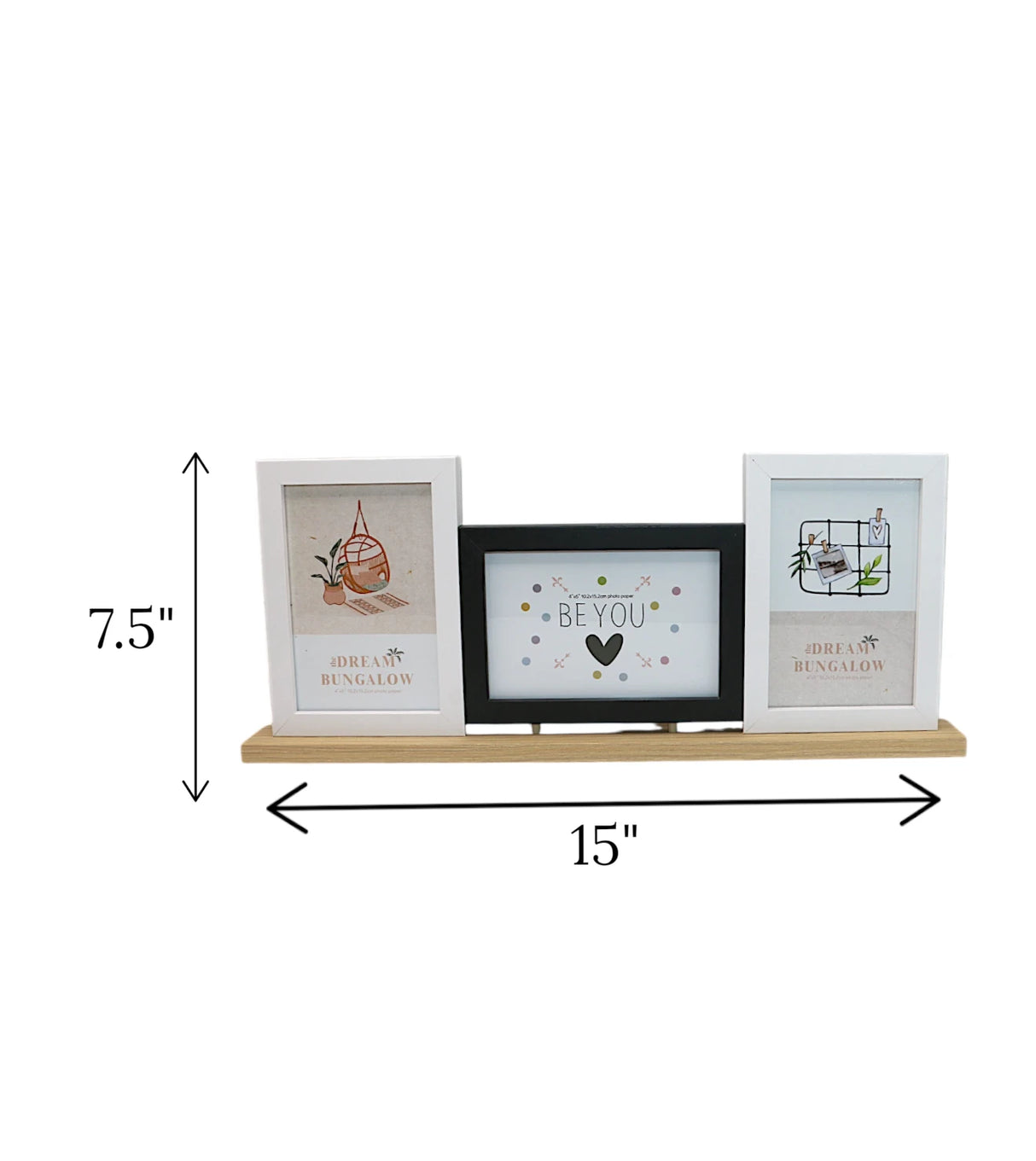 wood photo frame 3 in 1 multi china "7.5x15"