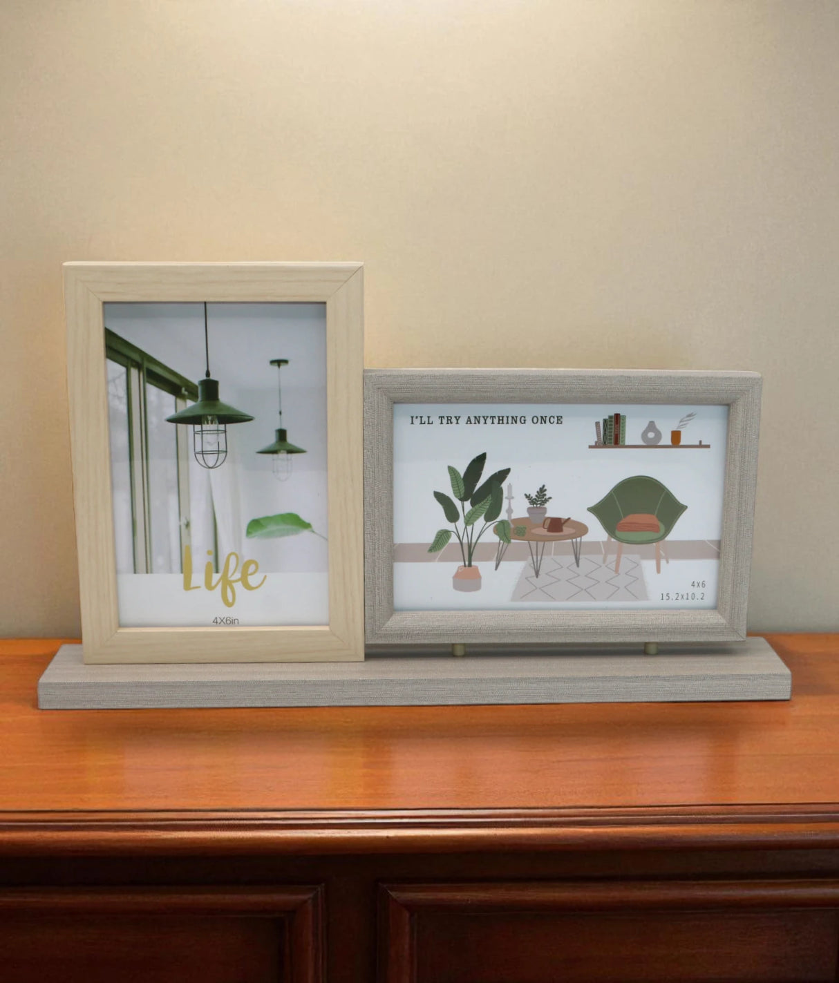 wood photo frame 2 in 1 multi china "7.5x12"