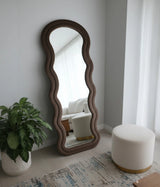 standing mirror wavy valvet medium china
