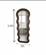 standing mirror wavy valvet medium china