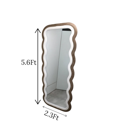 standing mirror wavy valvet large china